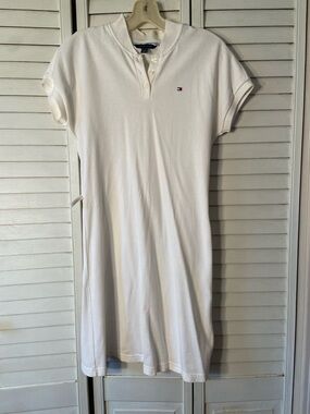 Tommy Hilfiger White Polo Shirt with Logo Tab 100% Cotton